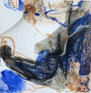 Intuitiv gemaltes abstraktes Kunstwerk mit dem Namen 'Bretonische Strände I'