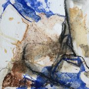 Intuitiv gemaltes, abstraktes Kunstwerk namens 'Bretonische Strände II'