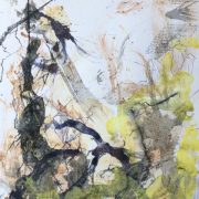 Intuitiv gemalte abstrakte Kunst in Verbindung mit Poesie