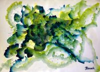 Abstrakte Darstellung für Zusammenarbeit von Lichtkreisen