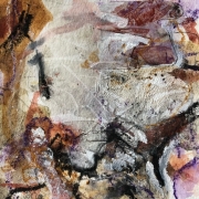 Intuitiv, abstrakte Mixed Media Collage Canyon II