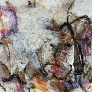 Intuitiv, abstrakte Mixed Media Collage 'Canyon II'