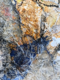 Bildausschnitt aus dem zweiten Werk der Serie Freundschaft I, zeitgenössische, intuitive Kunst