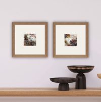 Mixed Media Collage Serie 'Verankert' Raumansicht