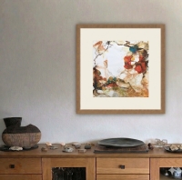 Zeitgewebe Raumansicht, intuitive, zeitgenössische Kunst