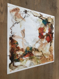 Zeitgewebe Seitenansicht, intuitive, zeitgenössische Kunst