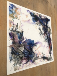 Seitenansicht des Werks zeitgeäst, intuitive, zeitgenössische Kunst