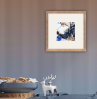Raumansicht des Werks Bretonische Strände I, intuitive, zeitgenössische Kunst