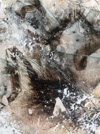 Ausschnitt des Werks 'Das Erwachen II', eine Mixed Media Collage