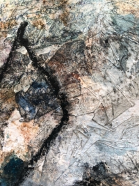 Detailansicht des Werks Freundschaft? II, eine Mixed Media Collage
