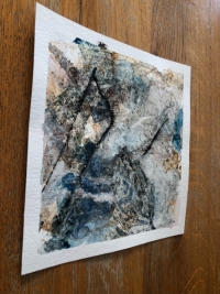 Seitenansicht des Werks Freundschaft? II, eine Mixed Media Collage