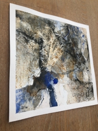 Seitenansicht des Werks Fusion II, eine Mixed Media Collage