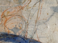 Detailansicht des Werks 'Wenn die Erinnerung tanzt', eine Mixed Media Collage