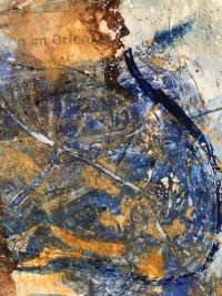 Detailansicht des Werks 'Wenn die Erinnerung tanzt', eine Mixed Media Collage