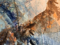 Detailansicht des Werks 'Wenn die Erinnerung tanzt', eine Mixed Media Collage