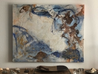 Raumansicht des Werks 'Wenn die Erinnerung tanzt, eine Mixed Media Collage