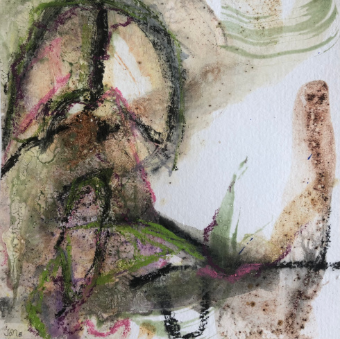 Bretagne's Heide I, 17,5x17,5 cm