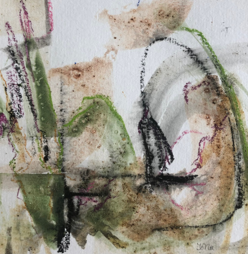 Bretagne's Heide II, 17,5x17,5 cm