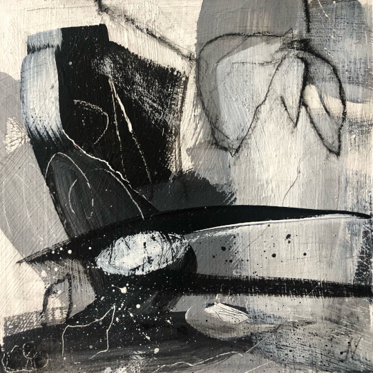 ImUnterholzI, Mixed Media auf Holz, 20x20 cm