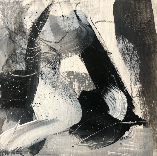 ImUnterholzII, Mixed Media auf Holz, 20x20 cm